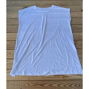 NEW Susan Graver Liquid Knit Tunic Muscle Tee Size Large Women’s White
